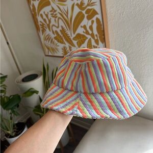 Aerie Pastel Striped Bucket Hat - Mint, Lavender & Coral